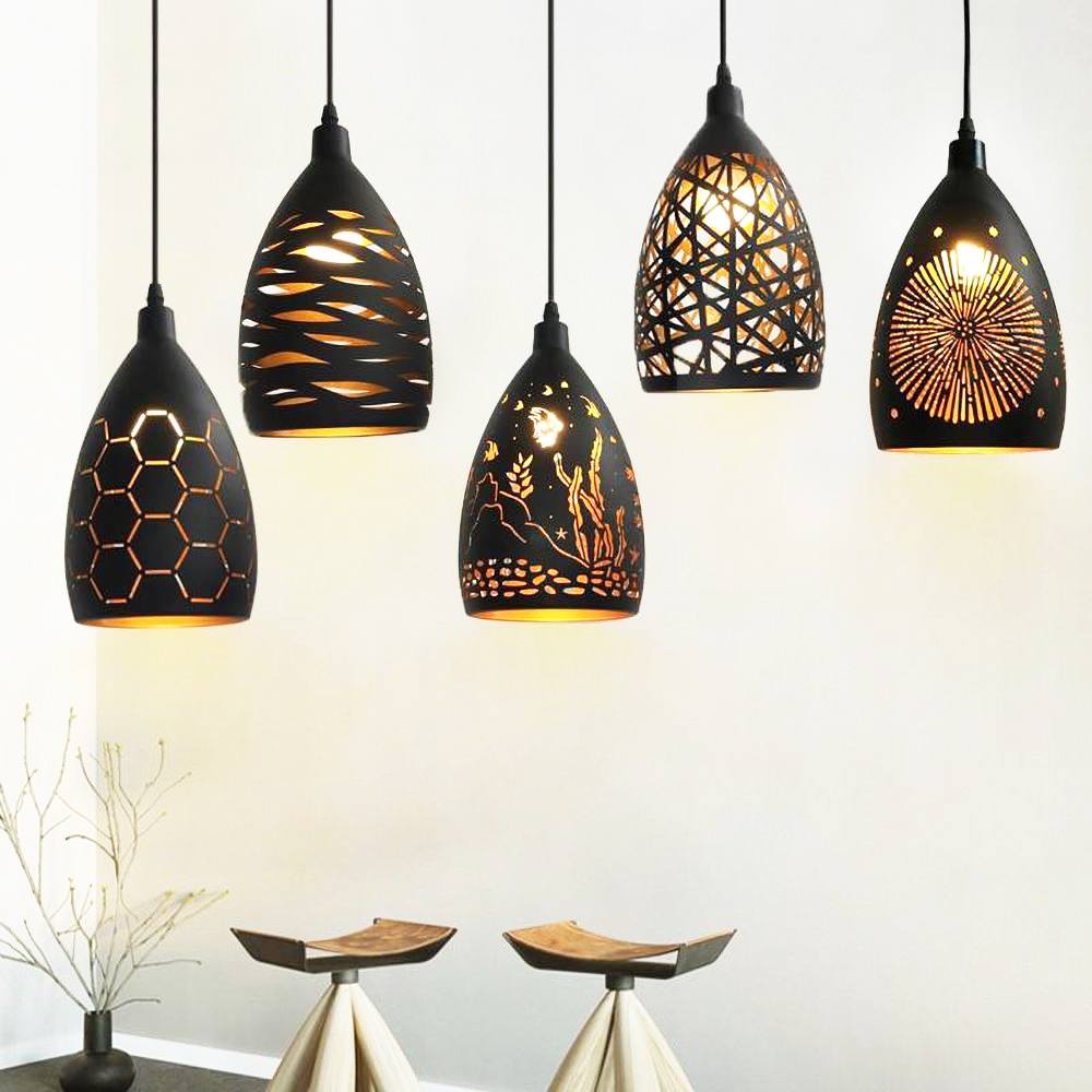 Cross‑Hatching Pendant Lamp | Metal Shade 10066877579603-1