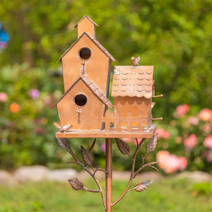 Birdhouse Garden Stakes