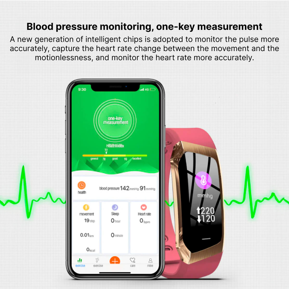 Smart Watch With Blood Pressure And Heart Rate Monitor