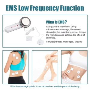 3-In-1 Ultrasonic Ems Fat Burner Face & Body Massager