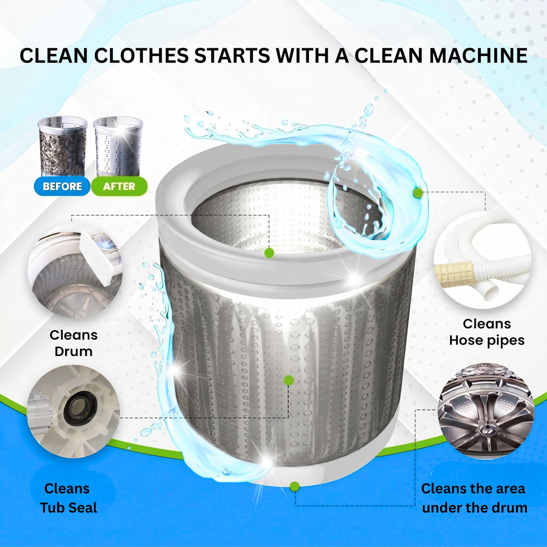Washing Machine Cleaner Tablets (12Pcs)