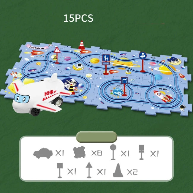 Children’S Fun Learning Car Track Puzzle Set