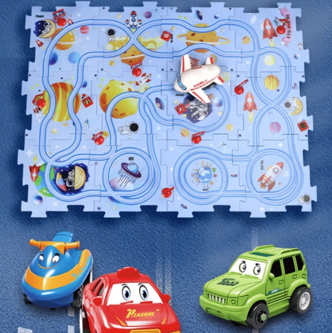 Children’S Fun Learning Car Track Puzzle Set
