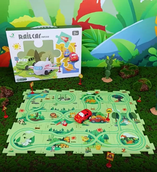 Children’S Fun Learning Car Track Puzzle Set