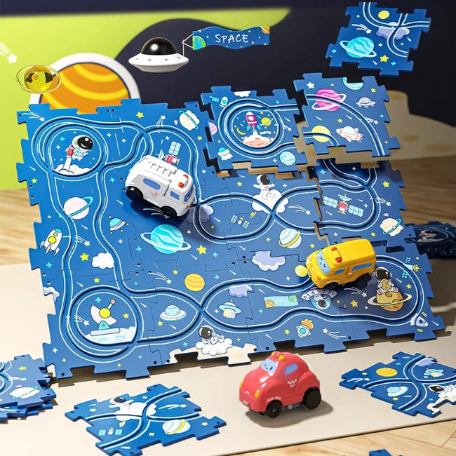 Children’S Fun Learning Car Track Puzzle Set