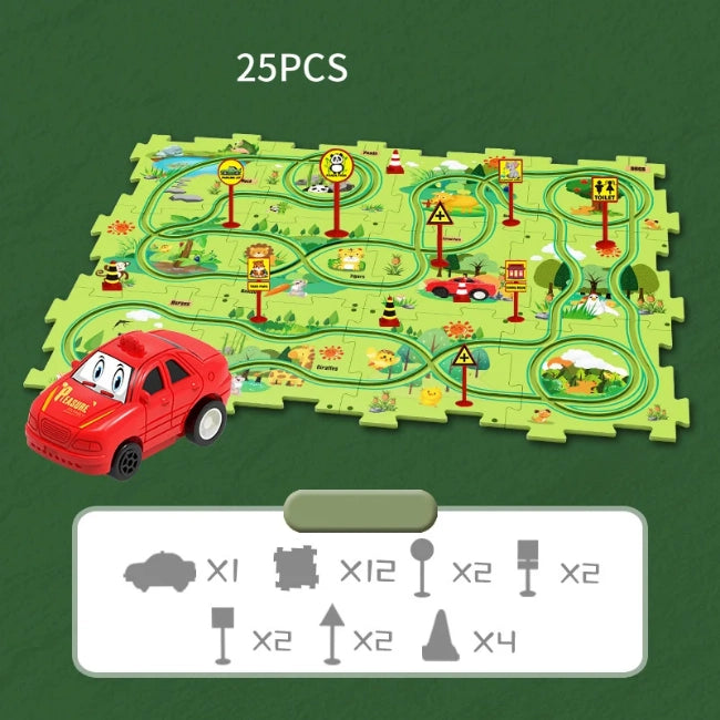 Children’S Fun Learning Car Track Puzzle Set