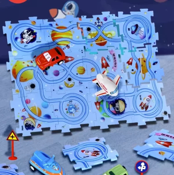 Children’S Fun Learning Car Track Puzzle Set