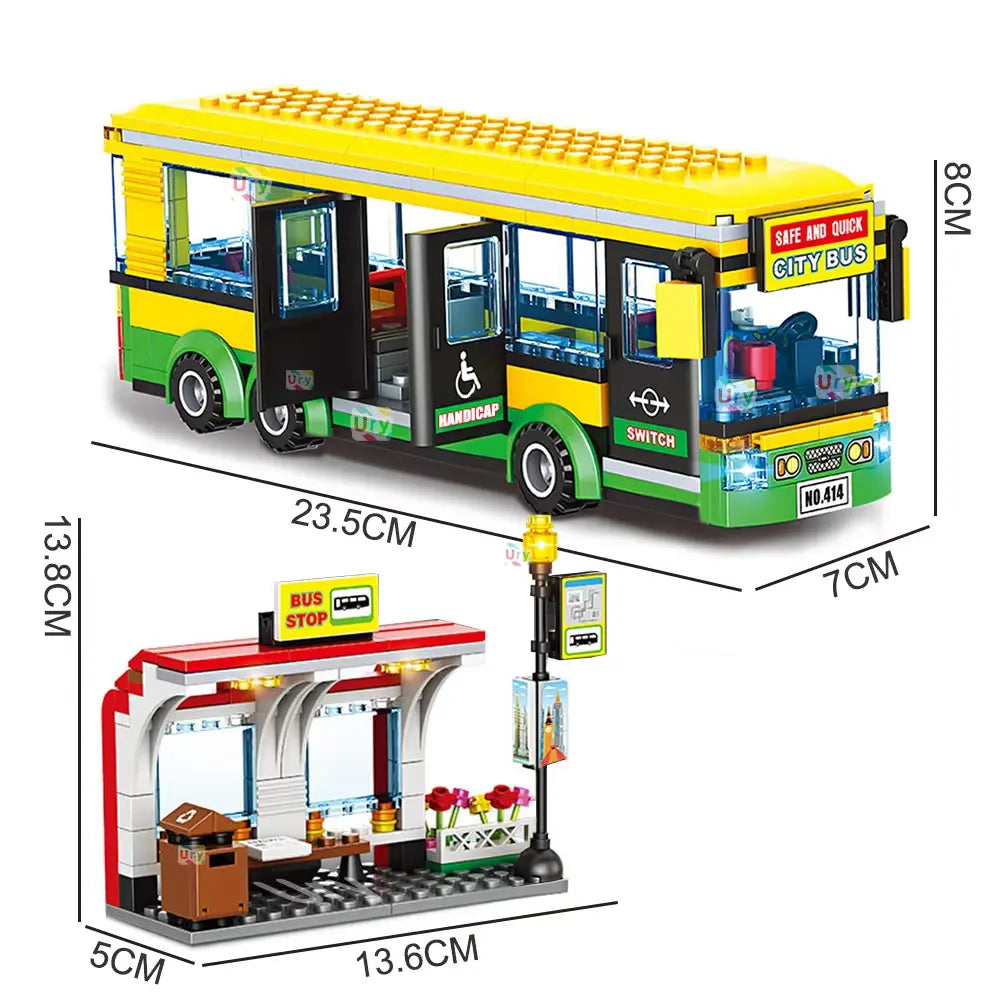 416 Pcs City Bus Block Set Fun Toy For Kids