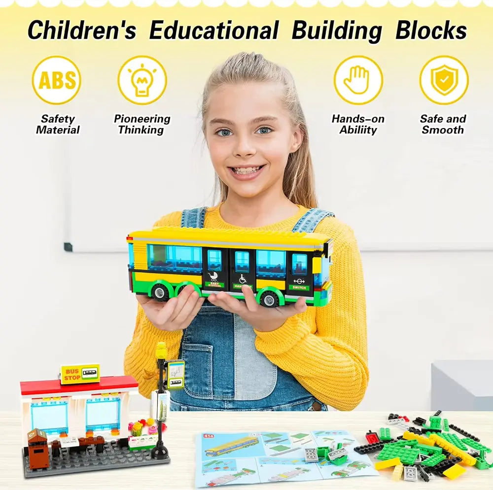 416 Pcs City Bus Block Set Fun Toy For Kids