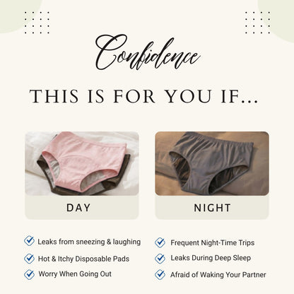 Day-to-Night Leakproof Briefs (3-Pack)