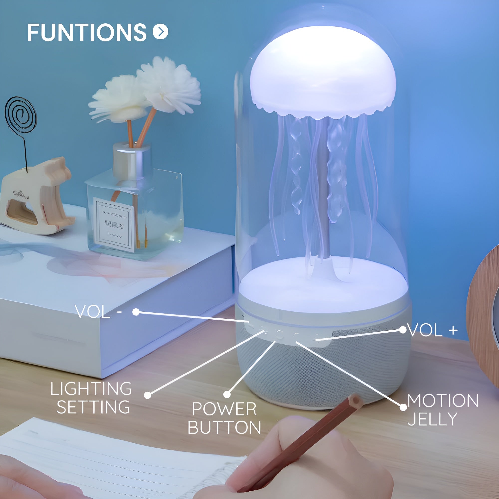 Portable Jellyfish Lamp Speaker