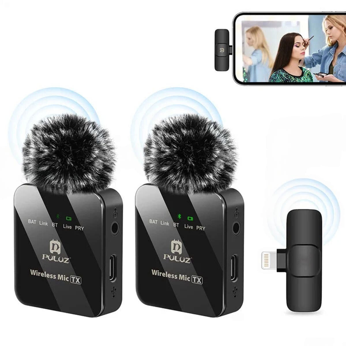 Noise Cancelling Bluetooth Wireless Microphone for Live Streaming and Video 1005006522020614-al