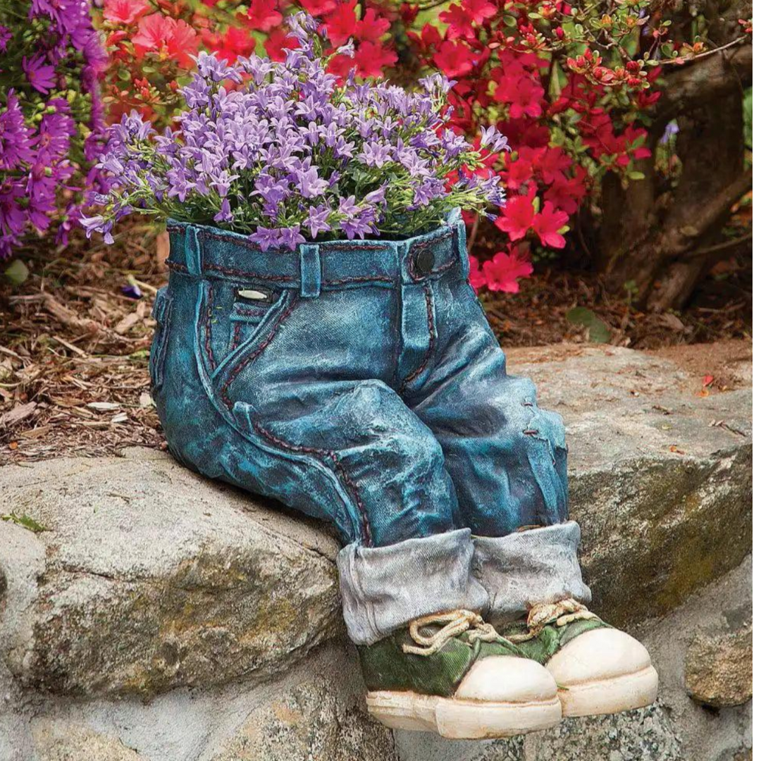 15Cm Denim Chic Garden Planter