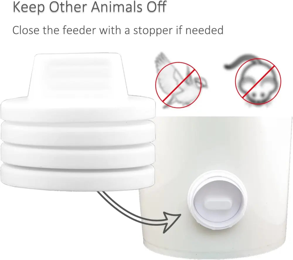 Diy Chicken Feeder, No Waste Chicken Feeder With Rat Stopper Caps With 4 Ports And 1 Hole Saw, Rain Proof And Insect Proof, For Barrels Boxes, Troughs