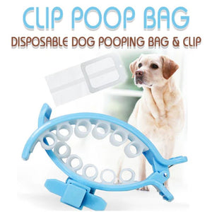 Dog Poop Bag Tail Clip - Hands-Free Automatic Dog Poop Collector