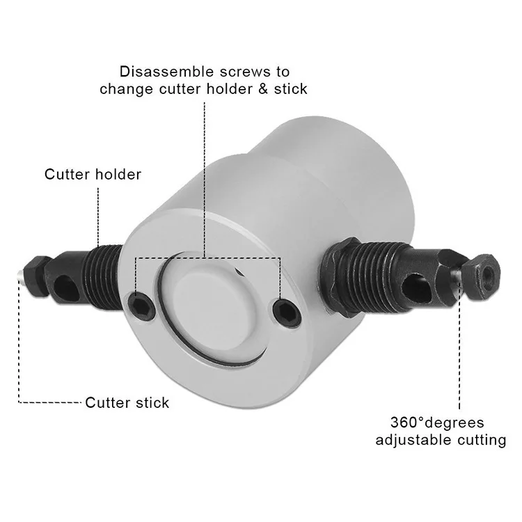 Double Head Metal Sheet Cutter Drill Attachment for Precision Cutting