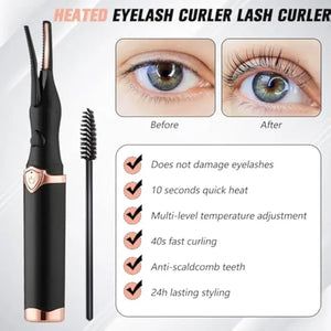 Electric Eyelash Curler Heated, 3 Temperature Mode, Quick Heating, Usb Rechargeable