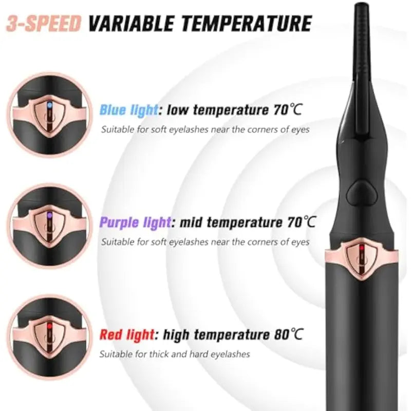 Electric Eyelash Curler Heated, 3 Temperature Mode, Quick Heating, Usb Rechargeable 1005006884541113-al