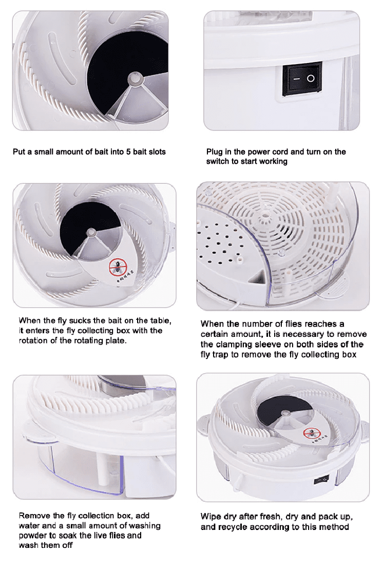 Quiet USB Fly Trap Catches Insects Without Chemicals or Noise 8142335541448-al