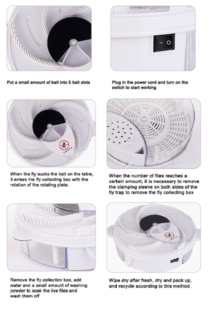 Quiet USB Fly Trap Catches Insects Without Chemicals or Noise 8142335541448-al