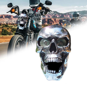 Fashion Halloween Led Motorcycle Resin Skull Headlight