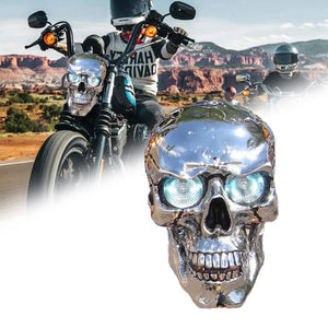 Fashion Halloween Led Motorcycle Resin Skull Headlight
