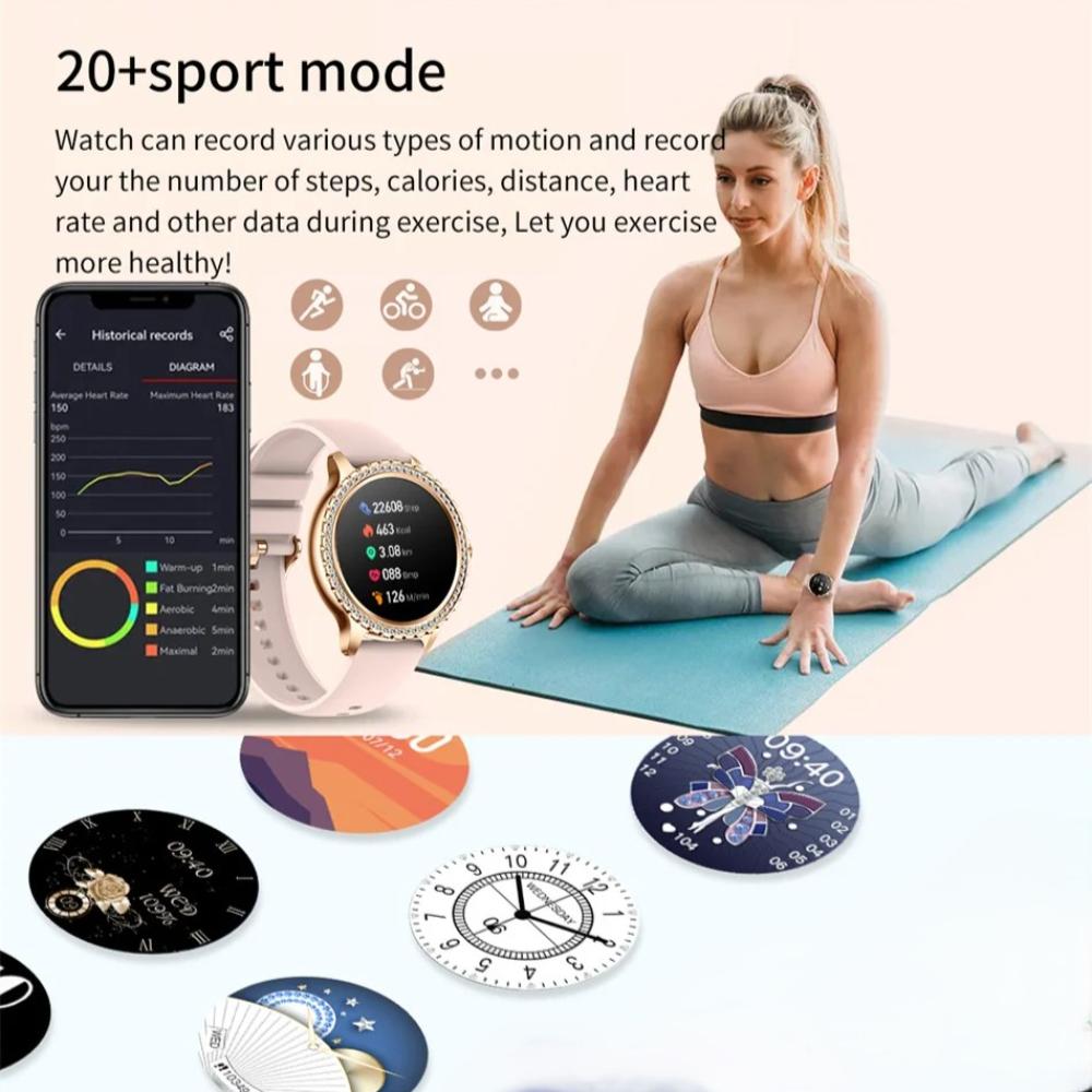 Fashion Women's Smartwatch Bluetooth Call HD Display