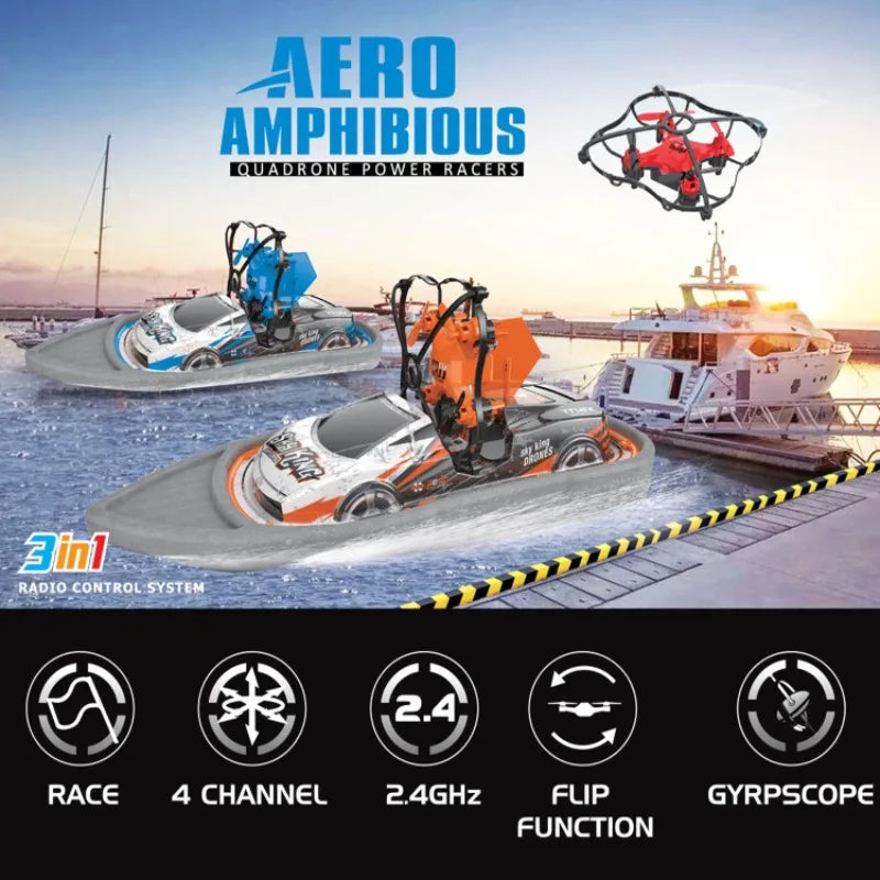 Four Axis Sea, Land And Air 3-In-1 Remote Control Ship 3Y+ 6851482714212-1