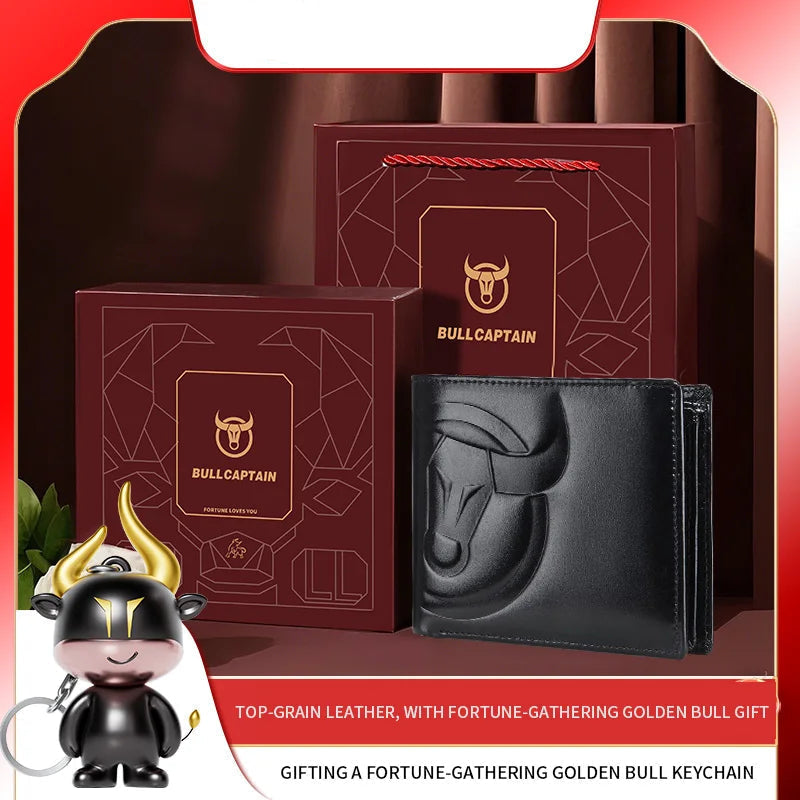 Genuine Leather Rfid Wallet With Coin Pocket For Valentines Gifts For Him