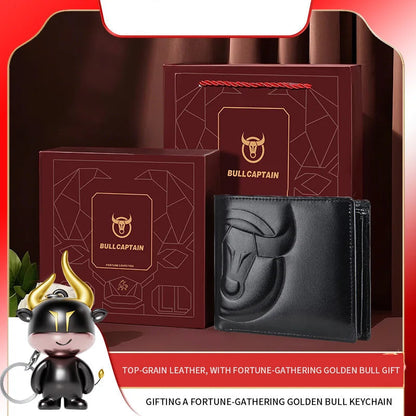 Genuine Leather Rfid Wallet With Coin Pocket For Valentines Gifts For Him