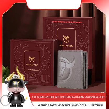 Genuine Leather Rfid Wallet With Coin Pocket For Valentines Gifts For Him