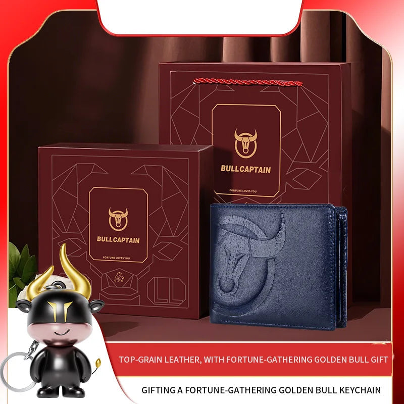 Genuine Leather Rfid Wallet With Coin Pocket For Valentines Gifts For Him