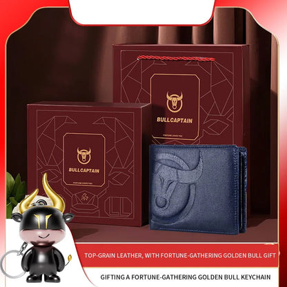 Genuine Leather Rfid Wallet With Coin Pocket For Valentines Gifts For Him