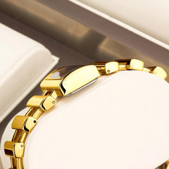 Gold Rectangle Women's Watch Dial 34mm
