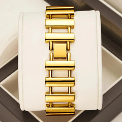 Gold Rectangle Women's Watch Dial 34mm
