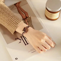 Gold Square Bracelet Women Watch 20mm