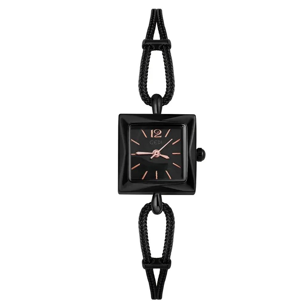 Gold Square Bracelet Women Watch 20mm