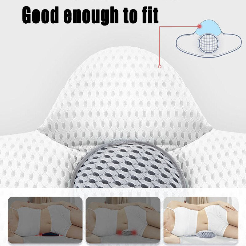 Portable Ergonomic Lumbar Support Pillow for Lower Back Pain When Sleeping 343753