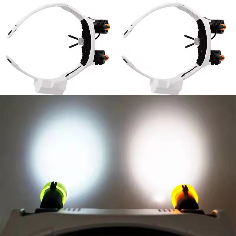 Jeweller Headband Magnifier Led Light Glasses 334477