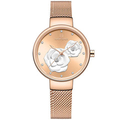 Rose Gold Stainless Steel Elegance Watch 32Mm