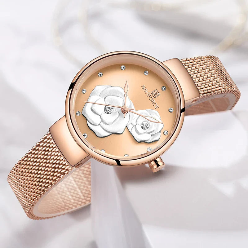 Rose Gold Stainless Steel Elegance Watch 32Mm