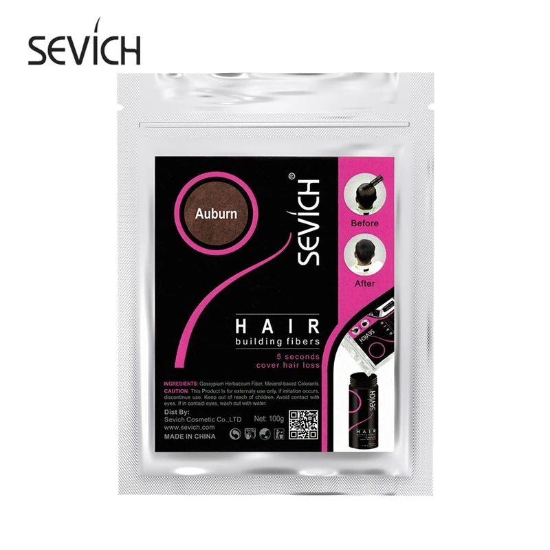 Sevich Instant Hair Growth Fibers - 10 Color Keratin Hair Building Fiber Powder - Hair Care Product