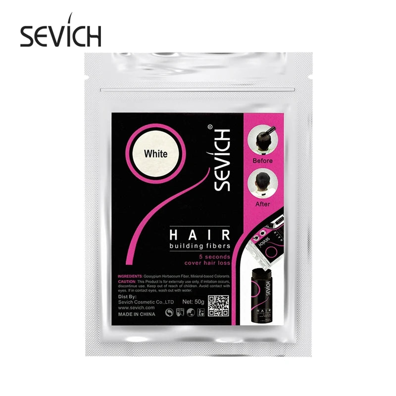 Sevich Instant Hair Growth Fibers - 10 Color Keratin Hair Building Fiber Powder - Hair Care Product