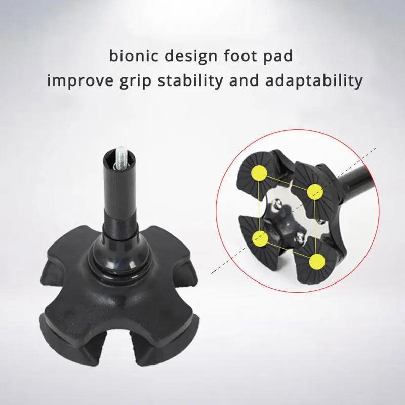 Collapsible Walking Cane With Led Light And Stable Base