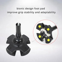Collapsible Walking Cane With Led Light And Stable Base