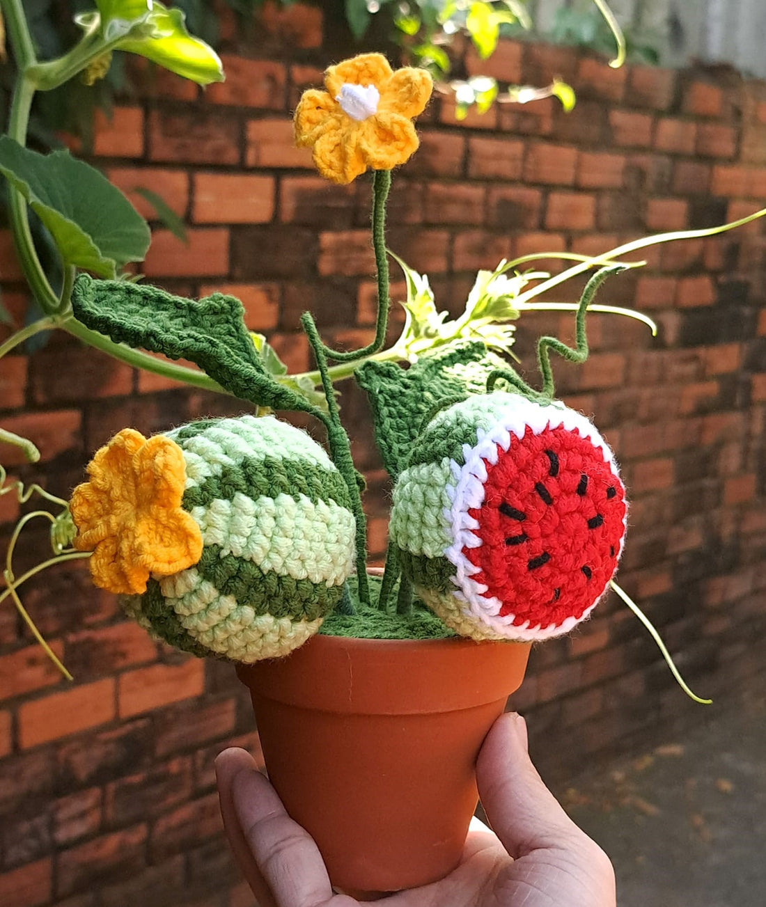 Handcrafted Crochet Flower Vase - Gift For Mom, Little Girls handmade-09