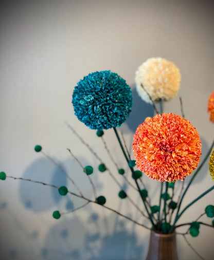 Handcrafted Ping Pong Flowers Symbolizing Good Luck