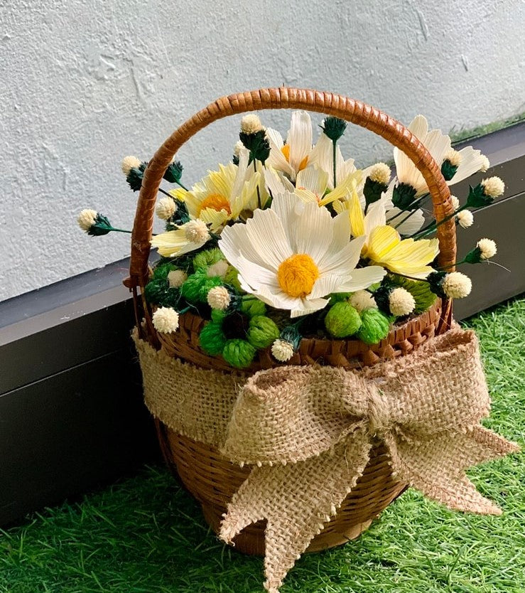 Handmade Corn Husk Flower Arrangement - Adorably Charming handmade-07