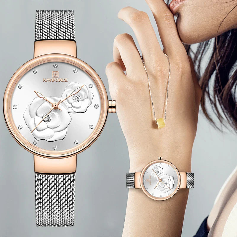 Rose Gold Stainless Steel Elegance Watch 32Mm