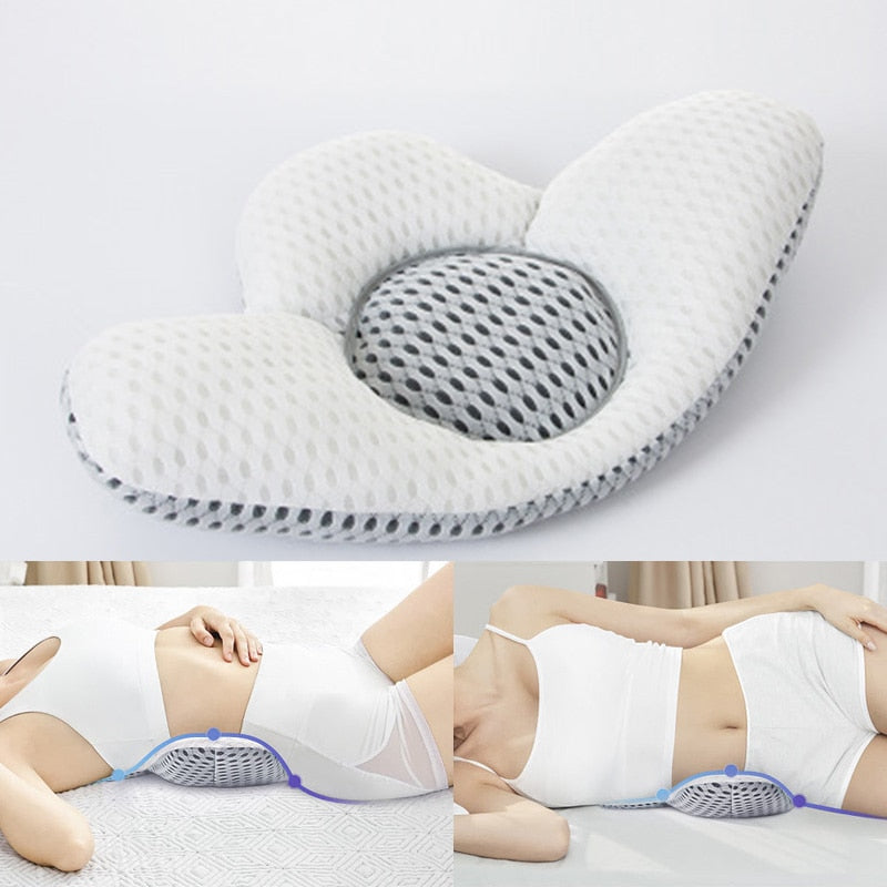 Portable Ergonomic Lumbar Support Pillow for Lower Back Pain When Sleeping 343753